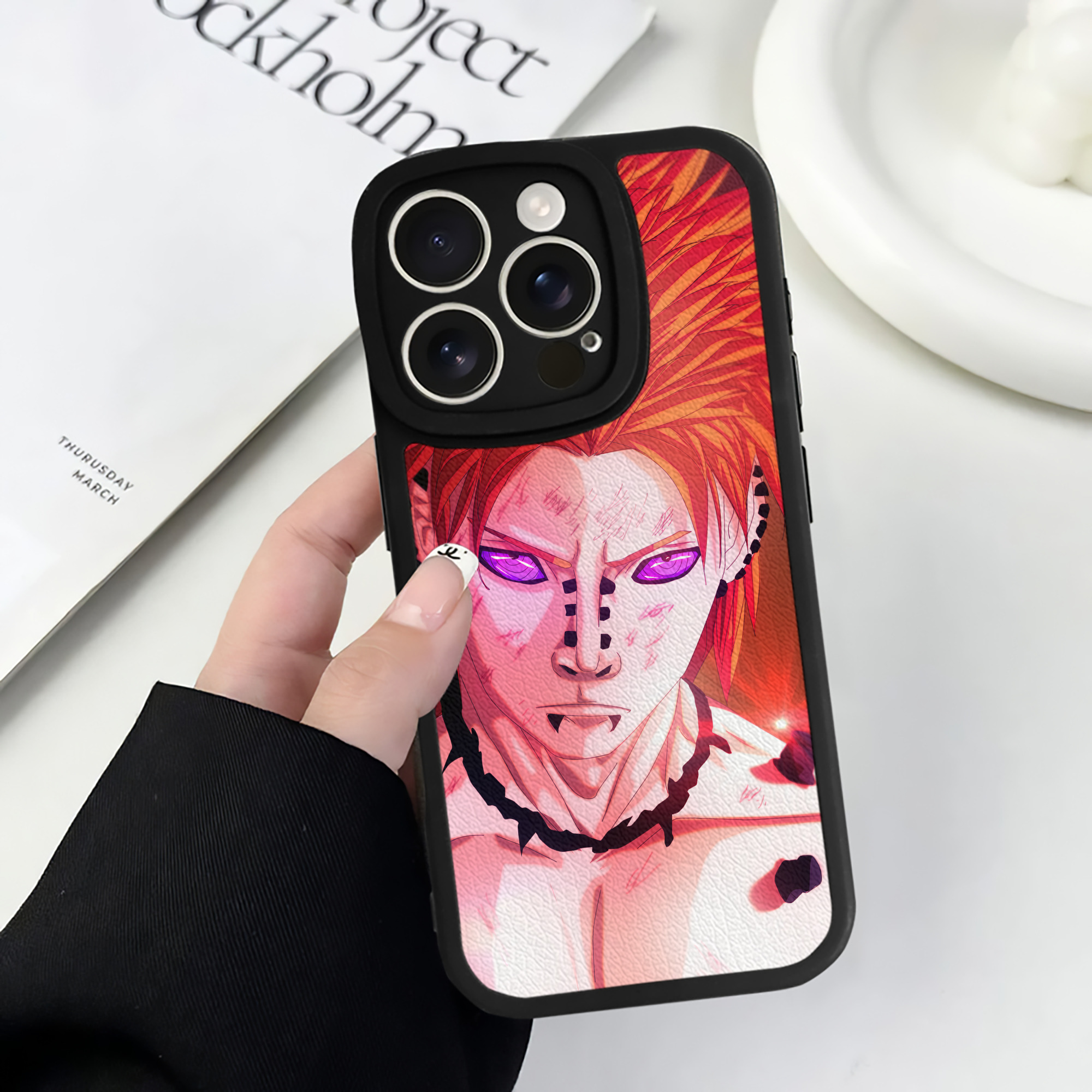（画像用） NARUTO -ナルト- NARUTO -ナルト- 疾風伝 【iPhone 16シリーズ対応】シリコンスマホケース（レザー調） 材質：シリコン